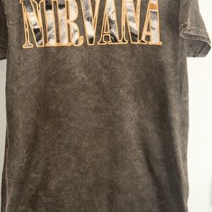 NIRVANA Vintage Brown Short Sleeve Tee